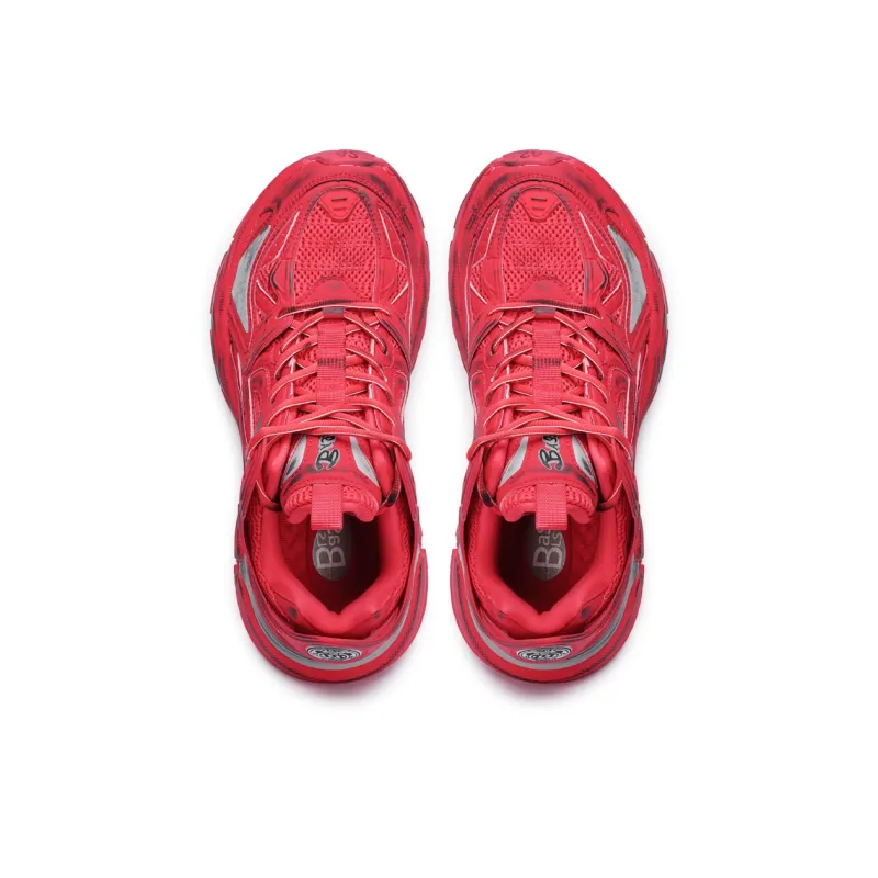 BASLS Chunky Sneakers Unisex Low Top Red/Dirty Red-12