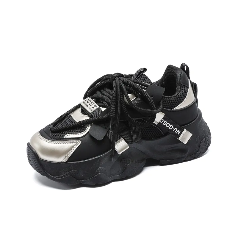 BBMTR Cushioning, Breathable, Lightweight, Height Increasing Low Top Chunky Sneakers Women's-5