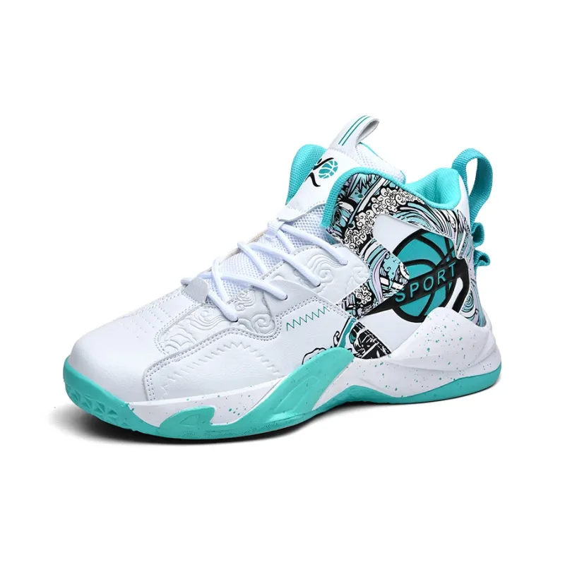 SOURCE Cushioning Anti Slip Wear Resistant Impact Resistant Lightweight Rebound High Top Basketball Shoes Unisex-4