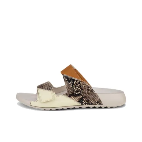 Ecco Cozmo Slip Resistant Abrasion Resistant Slide Slippers Women's Beige Brown Orange