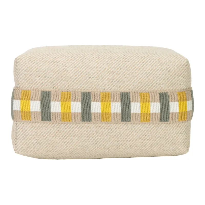HERMES Bride a Brac Wool Storage Bags Toiletry Bags Small Size Unisex Beige-3