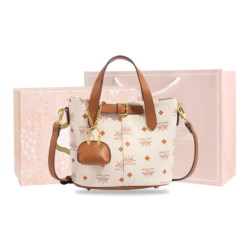 MISS GAIL Artificial Leather One Shoulder Handbag Crossbody Bag Women's Pink/Black White/Beige Yellow-12