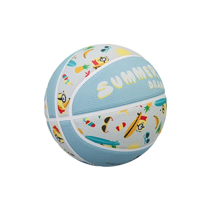 SIPAKESPORT x MINIONS Rubber Basketball Blue White Size 4 5 Size Training Unisex-1