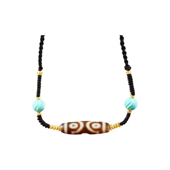 JIUCHAOGUZHU Agate Necklaces Unisex