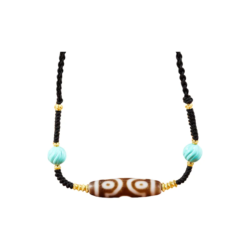 JIUCHAOGUZHU Agate Necklaces Unisex-0