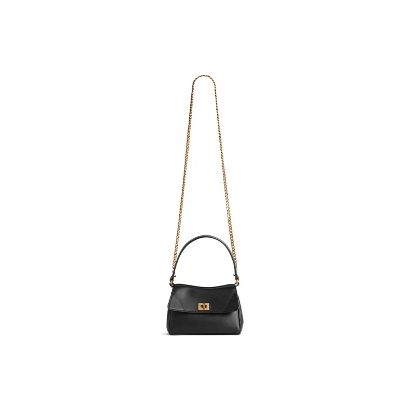 Balenciaga Rodeo Calfskin One Shoulder Handbags Nano Women's Black-1