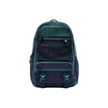 LiNing Polyester Backpack Unisex Ink Green