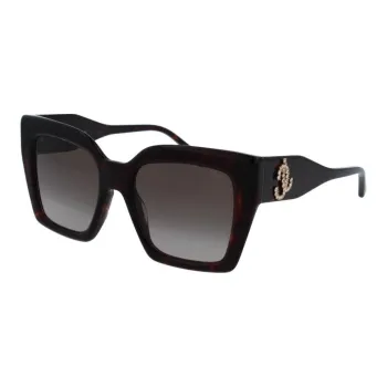 Jimmy Choo Acetate Plastic Square Sunglasses Women's Brown