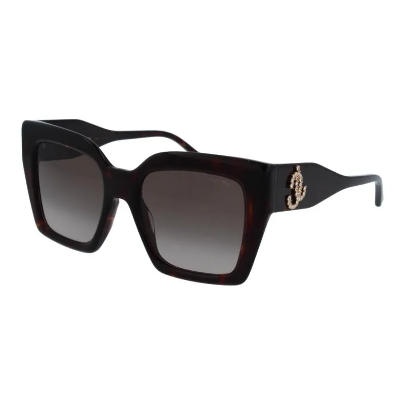 Jimmy Choo Acetate Plastic Square Sunglasses Women's Brown-0