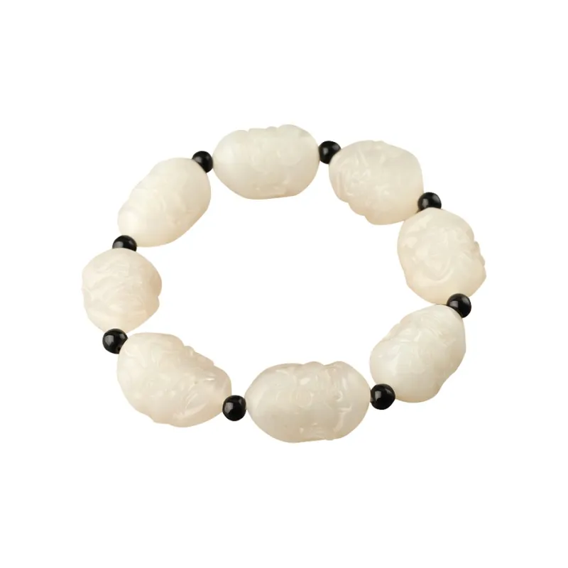 Jade Said Hetian Jade Bracelets White Jade Men's-0