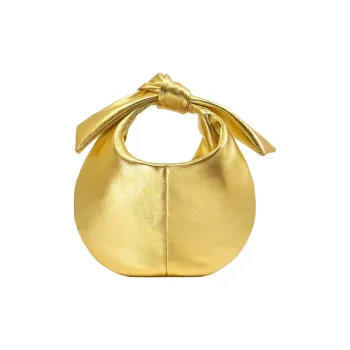 STUDIO AMELIA Chrome-Free Nappa Leather Handbag Women's Gold