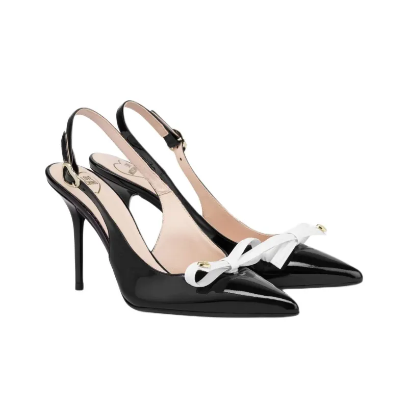MOSCHINO Slim Heel High Heels 9.5cm Women's Black-2