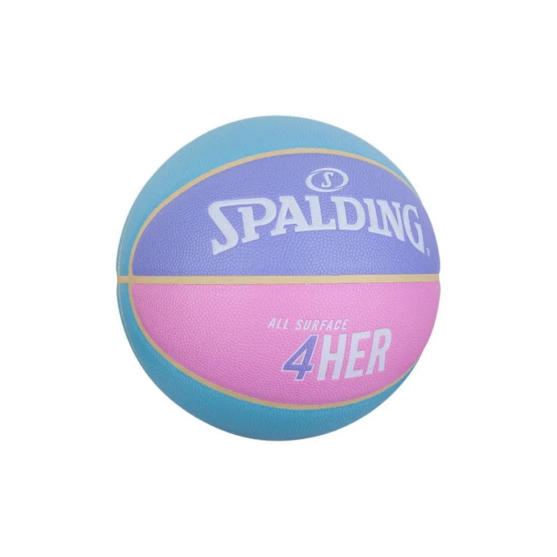 SPALDING 4Her Collection PU Basketball Multicolor Size 6 Training Match Unisex-4