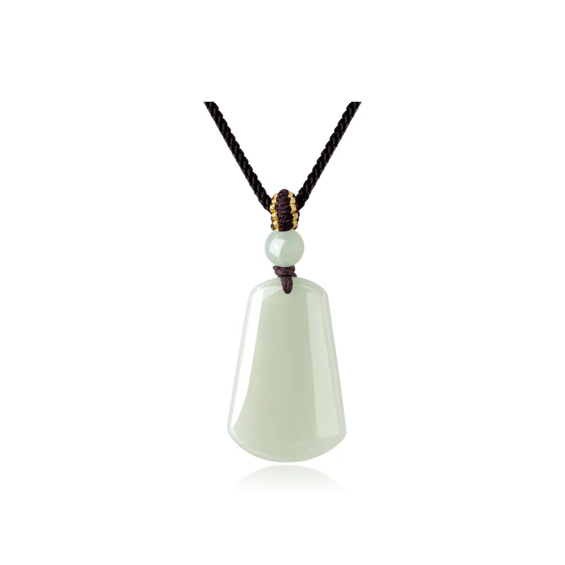 Lao Feng Xiang Hetian Jade Necklaces Pale Greenish White Jade Unisex-0