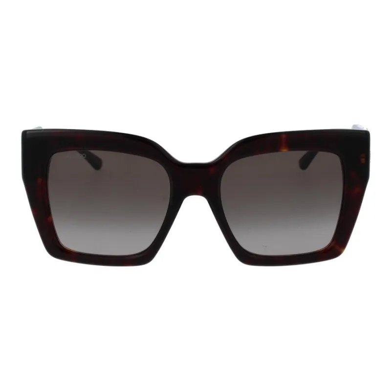 Jimmy Choo Acetate Plastic Square Sunglasses Women's Brown-1