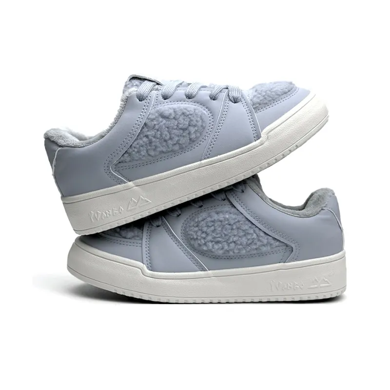 Mengsai Thermal Coverage Low Top Skateboard Shoes Women's Moon Blue-4