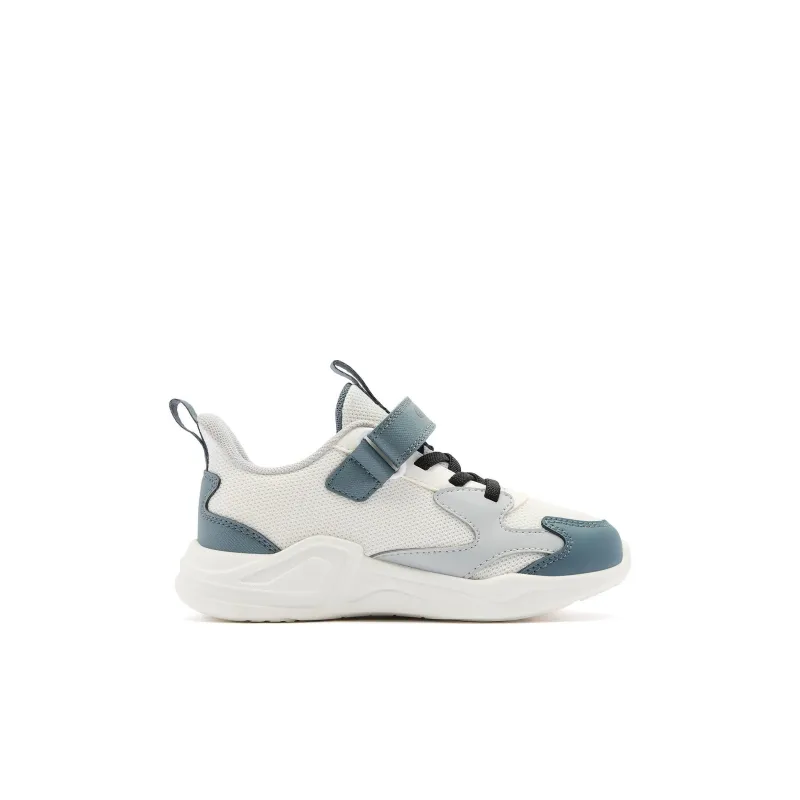 QIAODAN Anti Slip Wear Resistant Low Top Kids Lifestyle Shoes Ivory/Arctic Blue Children Aged 3 7 Years Old-1