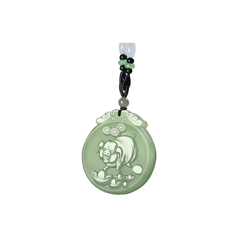 KUNYUYAO Hetian Jade Pendants Pale Greenish White Jade Unisex-162