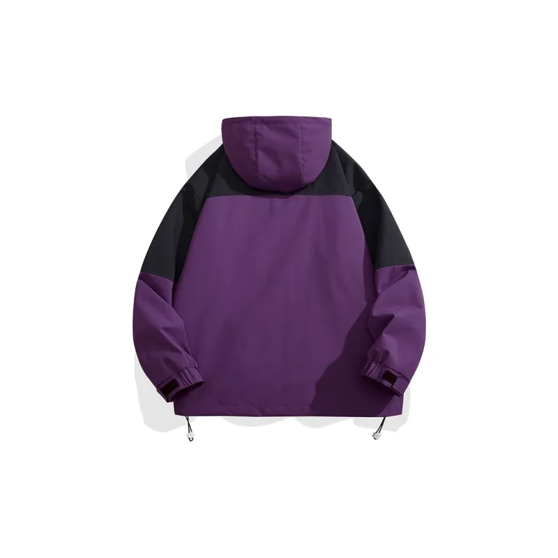 Yalu Water Resistant Windproof UV Protection Windbreaker Jacket Unisex Coffee-7
