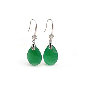 Emerald Jade Earrings Women's