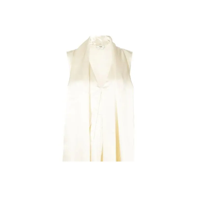 FENDI Sleeveless Dresses Women's White-4