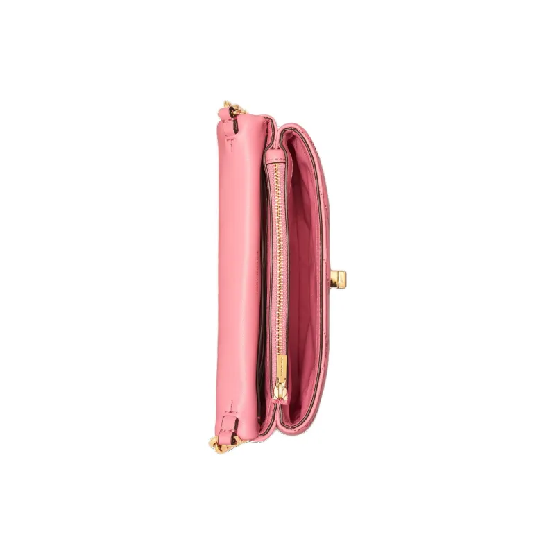 TORY BURCH Kira Natural Leather Chain Bag, Crossbody Bag, Shoulder Bag Mini Women's Pink-4