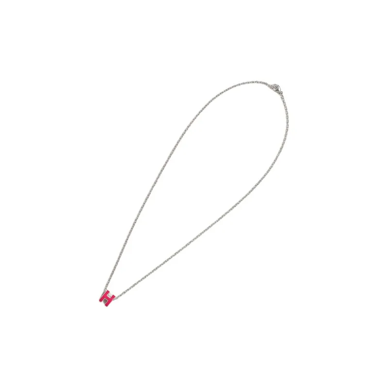 HERMES Metal Necklaces Women's Mexican Pink-2