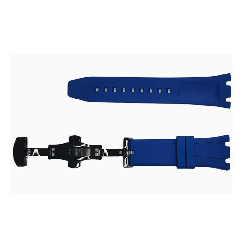 Vickit Black Buckle Collection Casio Compatibility Watch Band 17 Fluoroelastomer Material-19