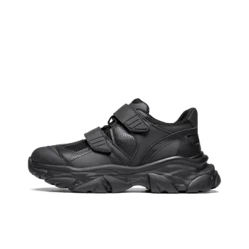 ROBERTA DI CAMERINO Nappa Collection Anti Slip And Wear Resistant Height Increasing Low Top Chunky Sneakers Men's Black