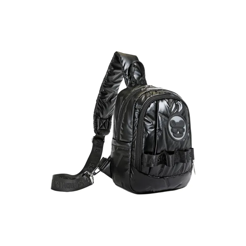 SUN ERATH&U Polyester Sling Bag Regular Unisex Silver Black-1
