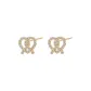 Gold Alkaline Water Knot Stud Earrings 1 Pair Eh-3206.ebA