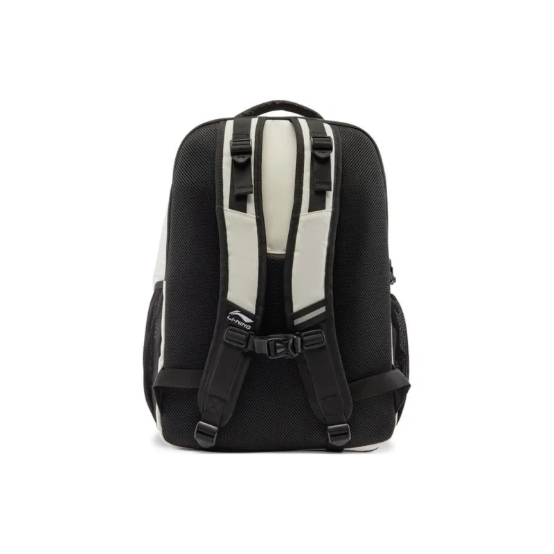 LiNing Sports Life Collection Polyester Backpack Unisex Black & Silver Fir Gray-3