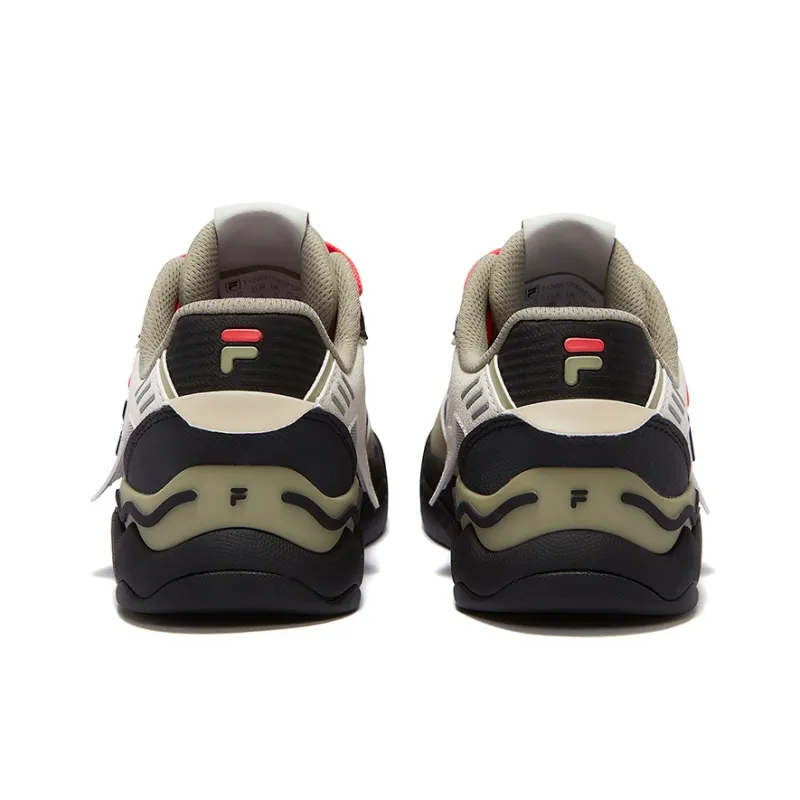 FILA FUSION KICK II Slip Resistant Low Top Casual Shoes Women's Milk White Champagne Brown-3