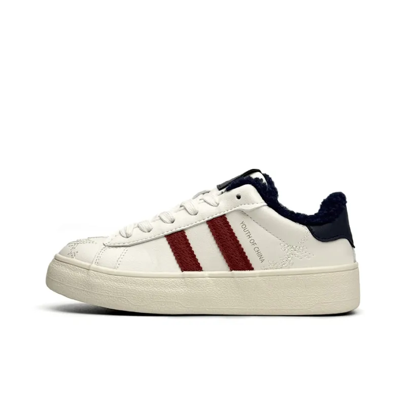 Mengsai Thermal Slip Resistant Low Top Skateboard Shoes Women's Red Blue-1