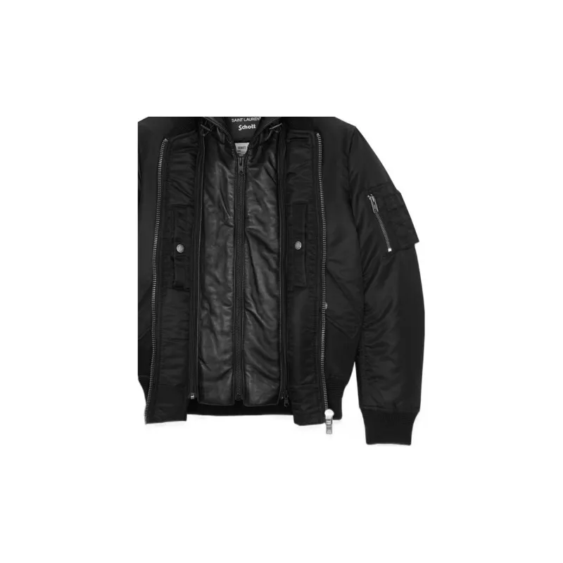 SAINT LAURENT Rive Droite Series Jackets Men Black-4