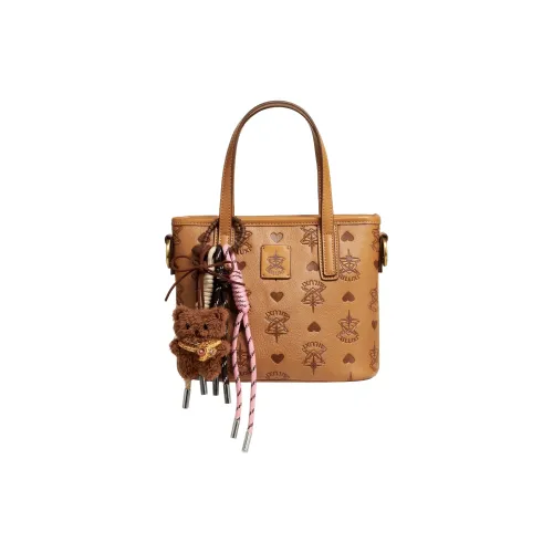 AILUXI Synthetic Leather Tote Bag Shopping Bag Handbag Women's Cocoa Brown