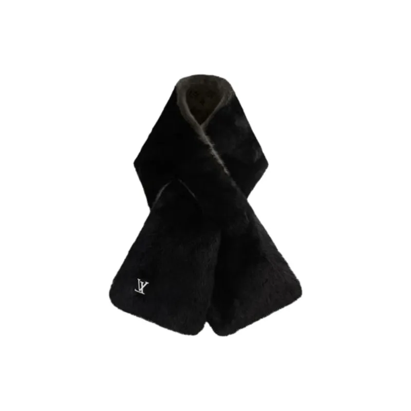 LOUIS VUITTON Monogram Reverso Fur Scarf-2