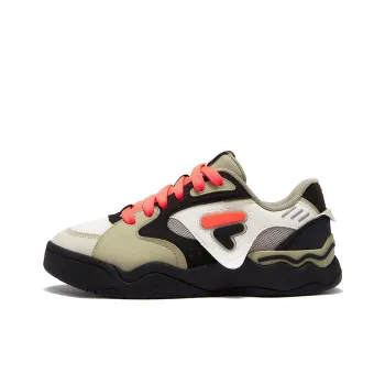 FILA FUSION KICK II Slip Resistant Low Top Casual Shoes Women's Milk White Champagne Brown