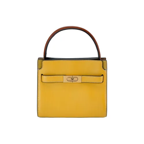 TORY BURCH Lee Radziwill Leather One Shoulder Handbags Mini Women's Pineapple Yellow