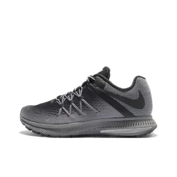 Nike Zoom Winflo 3 Cushioning Wear Resistant Low Top Trail Running Running Shoes Women's Gray Black