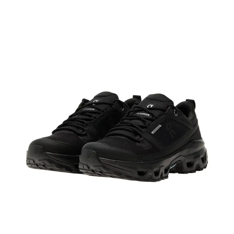 On Running Cloudrock Low Waterproof All Black-3