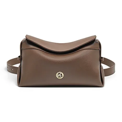 PIERPOLO Cow Leather Crossbody Bag Women's Black/Brown-2