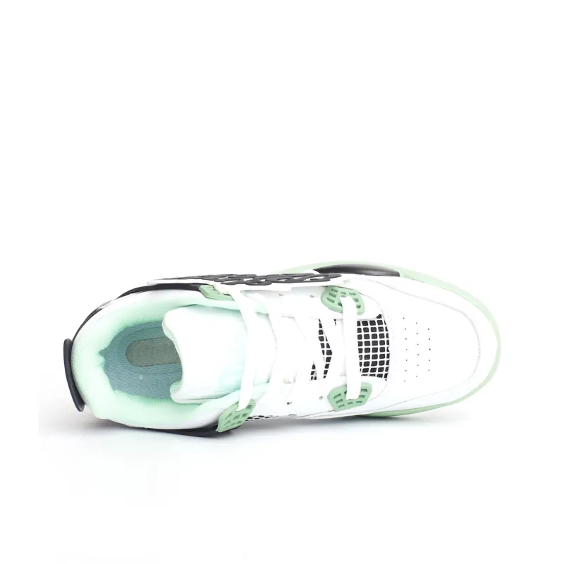PAIN OR PLEASURE Low Top Kids' Skateboarding Shoes White Pine Green Teenagers-1
