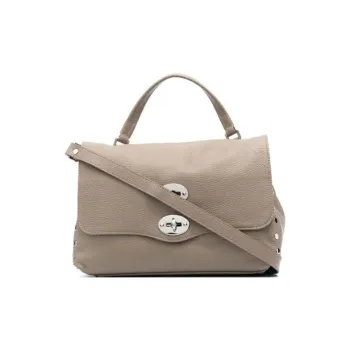Zanellato Calfskin One Shoulder Handbag Small Size Women's Light Gray