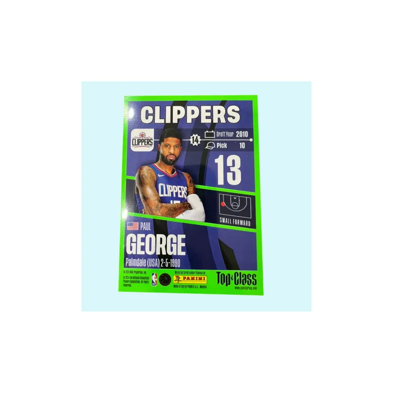 PANINI Los Angeles Clippers, Paul George, General Joe TC Collection, Teca, Player Card, Rare Card Sports Cards 1 Pc-3