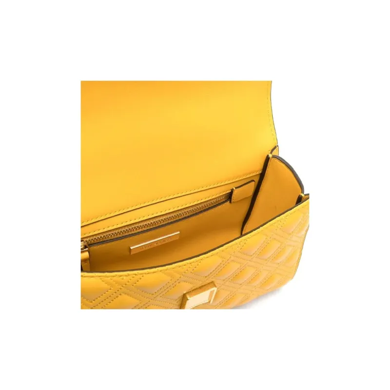 TORY BURCH Sheepskin Crossbody Bag Shoulder Bag Women's Yellow-3