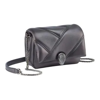 BVLGARI Serpenti Cabochon Calfskin Crossbody Bag Shoulder Bag Mini Women's Gray