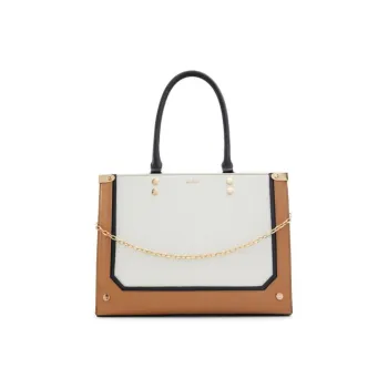 ALDO Artificial Leather Crossbody Bag, Handbag Medium Size Women's Bone/Mixed Color