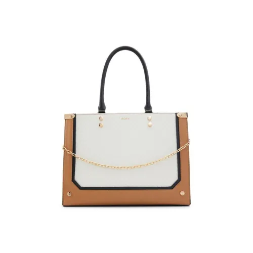ALDO Artificial Leather Crossbody Bag, Handbag Medium Size Women's Bone/Mixed Color