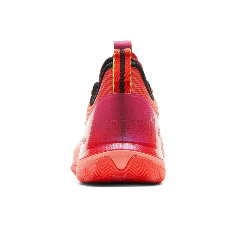 PEAK Basketball Shoes Men Low Top Red Flower Yarn-4